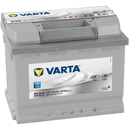Аккумулятор легковой "VARTA" Silver Dn. D39 (63Ач п/п) 563 401 061 