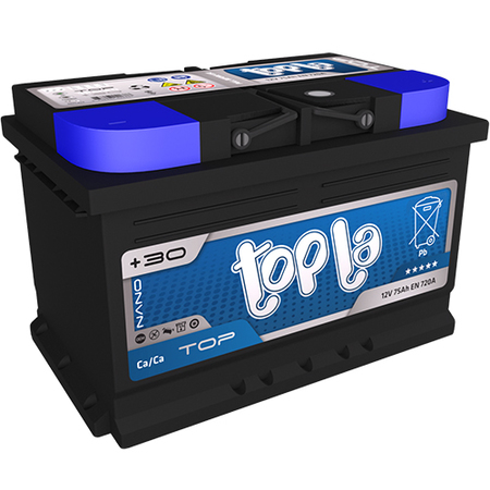 Аккумулятор легковой "Topla" Top (75 Ач о/п) LB3 118072 низкая 