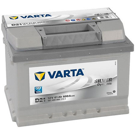 Аккумулятор легковой "VARTA" Silver Dn. D21 (61Ач о/п) низкая 561 400 060 