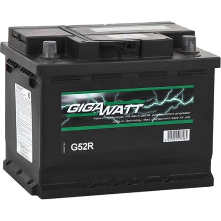 Аккумулятор легковой "GIGAWATT" G52R 52Ач о/п (552 400 047) 