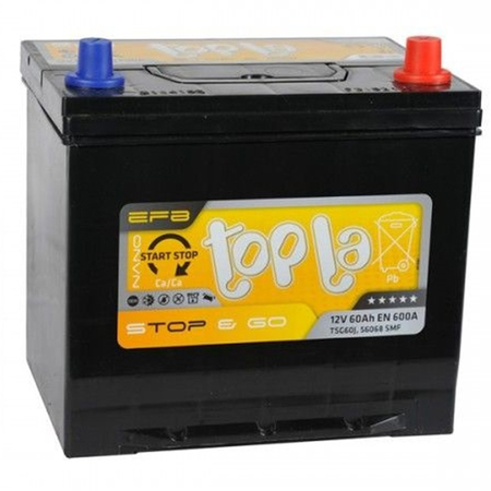 Аккумулятор легковой "Topla" EFB STOP&GO (60 Ач о/п) D23L 